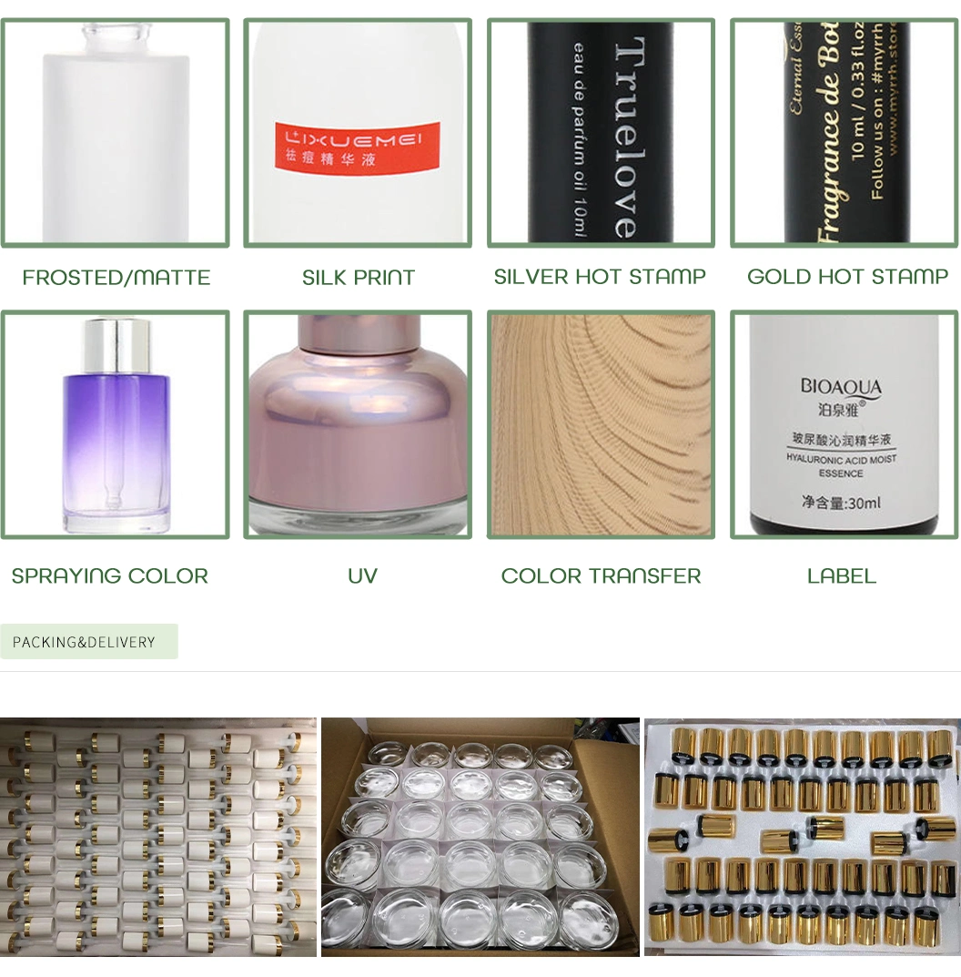 China Good Custom Wholesale 30ml 50ml 100ml Luxury Empty Perfume Essential Oil Roller Spray Glass Perfume Bottle with Dropper